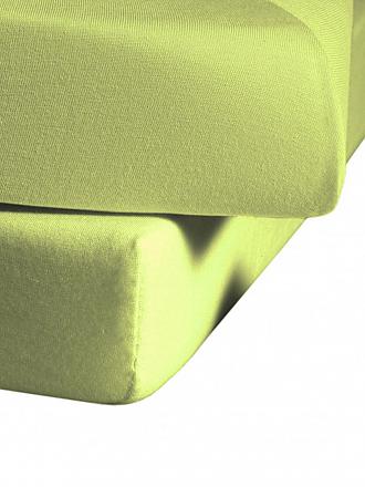 FLEURESSE | Jerseyspannleintuch 100x200cm (Silber) | grün