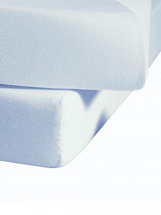 FLEURESSE | Jerseyspannleintuch 100x200cm (Silber) | blau