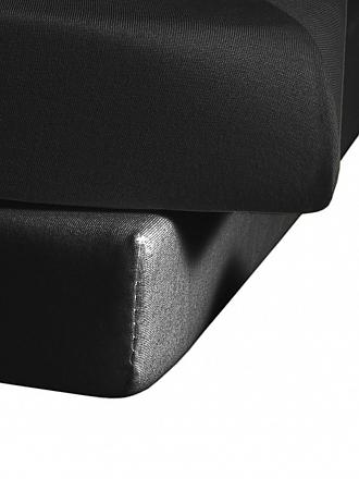 FLEURESSE | Jerseyspannleintuch 100x200cm (Silber) | schwarz