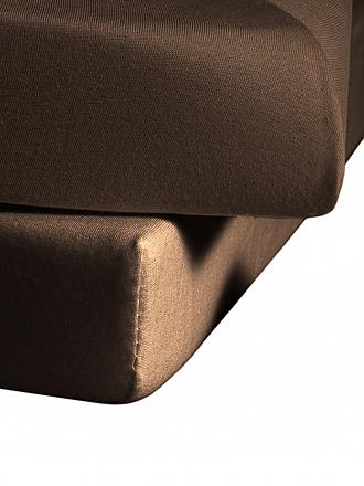 FLEURESSE | Jerseyspannleintuch 150x200cm (Hellgrün) | braun
