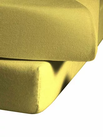 FLEURESSE | Jerseyspannleintuch 150x200cm (Schwarz) | gelb