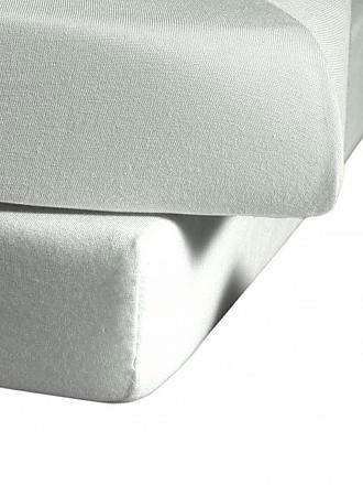 FLEURESSE | Jerseyspannleintuch 150x200cm (Weiss) | silber