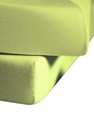 FLEURESSE | Jerseyspannleintuch 180x200cm (Vanille) | grün