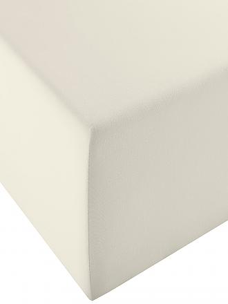 FLEURESSE | Jerseyspannleintuch Elasto Comfort XL Boxspringbett 200x200cm (Anthrazit) | beige