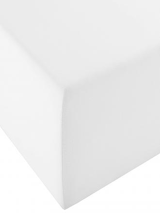 FLEURESSE | Jerseyspannleintuch Elasto Comfort XL Boxspringbett 200x200cm (Creme) | weiß