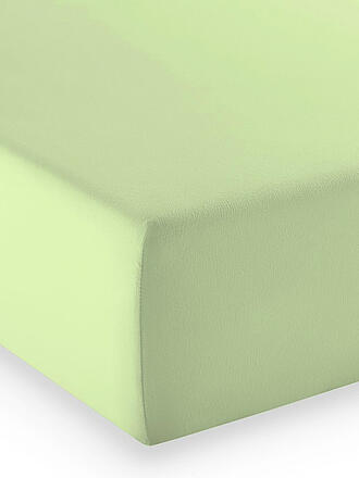 FLEURESSE | Jerseyspannleintuch Elasto Comfort XL Boxspringbett 200x200cm (Creme) | grün