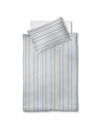 FLEURESSE | Leinen Bettwäsche NIZZA 70x90cm / 140x200cm Blue | beige