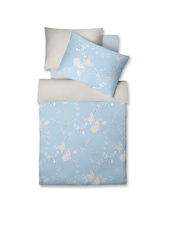 FLEURESSE | Satin Bettwäsche 70x90cm/140x200cm BED ART Himmelblau | hellblau