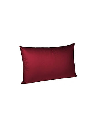 FLEURESSE | Satin Kissenbezug Royal Uni 2x 40x60cm Sand | dunkelrot