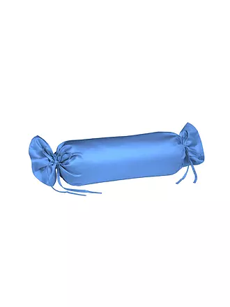 FLEURESSE | Satin Nackenrollenbezug Royal Uni 15x40cm Dunkelrot | hellblau