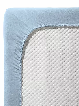 FLEURESSE | Satin Spannleintuch Royal Uni 90x200cm Creme | hellblau