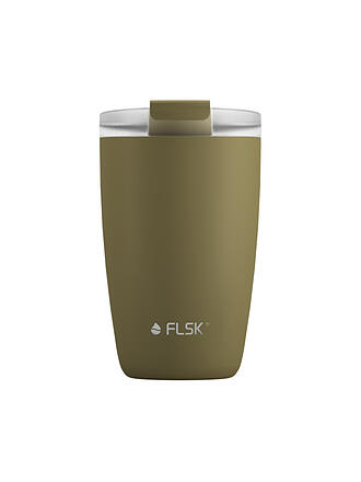 FLSK | CUP Coffee to go-Becher 0,35l Edelstahl Black | olive