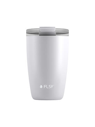 FLSK | CUP Coffee to go-Becher 0,35l Edelstahl Khaki | weiss