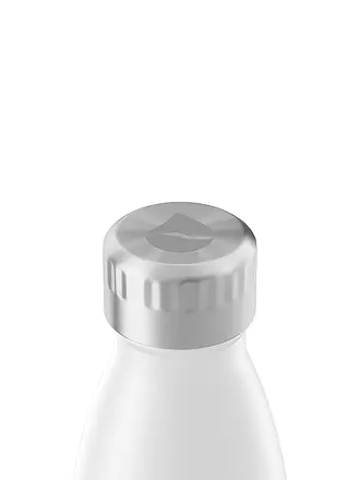 FLSK | Isolierflasche - Thermosflasche 0,5l Edelstahl White | dunkelrot