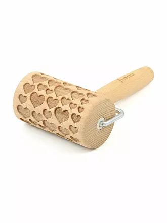 FOLKROLL | Teigrolle Mini 9,5cm Flower Power | braun