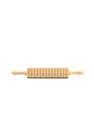 FOLKROLL | Teigrolle groß 43cm Flower Power | braun