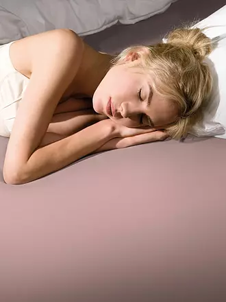 FORMESSE | Jersey-Spannleintuch BELLA DONNA  90/190 cm - 100/220cm Curry | rosa