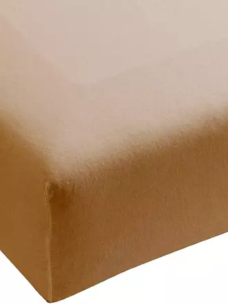 FORMESSE | Jersey-Spannleintuch BELLA DONNA 180/200 cm - 200/220 cm Curry | beige