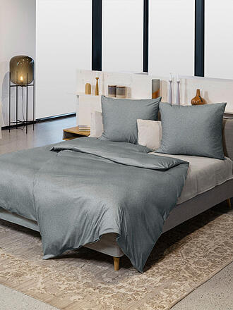FUSSENEGGER | Jersey Bettwäsche 70x90cm/140x200cm Petrol | beige