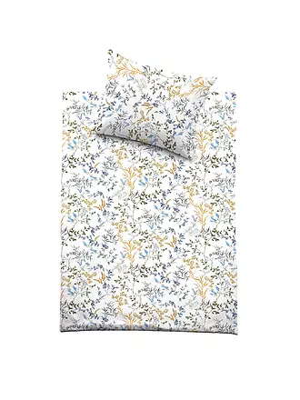 FUSSENEGGER | Premium Satin Bettwäsche 70x90cm/140x200cm Blau/Gruen | dunkelblau