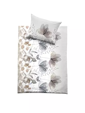 FUSSENEGGER | Premium Satin Bettwäsche 70x90cm/140x200cm Gruen | grau