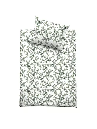 FUSSENEGGER | Satin Bettwäsche CAROLA AKTIV 70x90cm/140x200cm Gruen | dunkelgrün