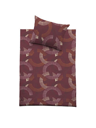 FUSSENEGGER | Satin Bettwäsche Premium Satin 70x90cm/140x200cm Dunkelrot | dunkelrot