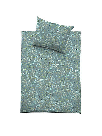 FUSSENEGGER | Satin Bettwäsche Premium Satin 70x90cm/140x200cm Mint | braun