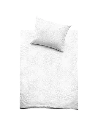 FUSSENEGGER | Satin Bettwäsche Tencel 70x90cm/140x200cm Weiss | hellblau
