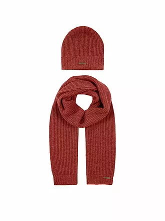FYNCH HATTON | Geschenkset Schal und Mütze | orange
