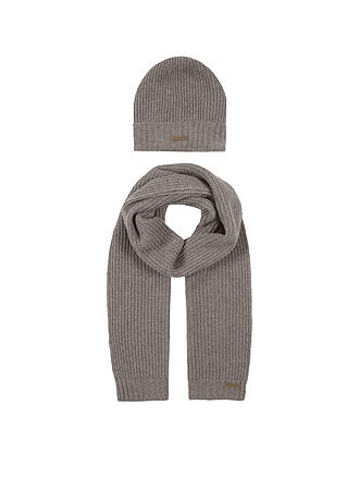 FYNCH HATTON | Geschenkset Schal und Mütze | grau