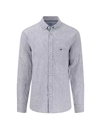 FYNCH HATTON | Leinenhemd Casual Fit | blau