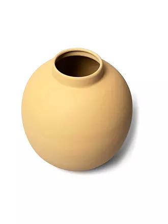 FYNCH HATTON | Metallvase 19cm klein MOYA Elephant Grey | gelb
