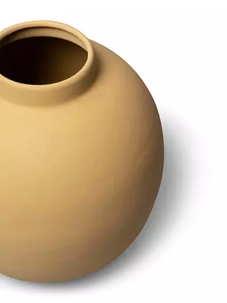 FYNCH HATTON | Metallvase 28cm groß MOYA Elephant Grey | gelb