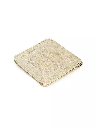 FYNCH HATTON | Tischset 4tlg 33x33cm UTAMU Offwhite | hellbraun