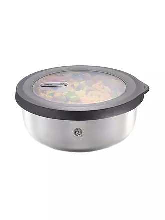 GEFU | Frischhaltedose 1l PROVIDO Edelstahl / Schwarz | silber