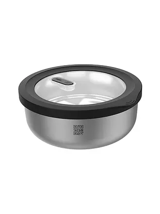 GEFU | Frischhaltedose 2l PROVIDO Edelstahl / Schwarz | silber