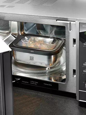 GEFU | Frischhaltedose 2l PROVIDO Edelstahl / Schwarz | silber
