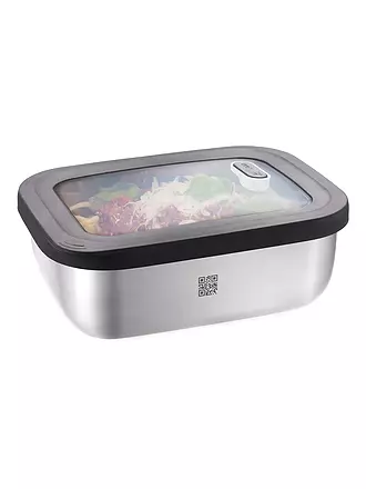 GEFU | Frischhaltedose Provido eckig 2,6l Edelstahl/Kunststoff | silber