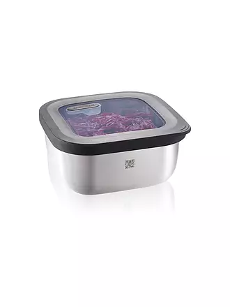 GEFU | Frischhaltedose Provido quadratisch 0,9l Edelstahl/Kunststoff | silber
