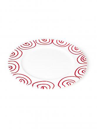 GMUNDNER KERAMIK | Speiseteller Gourmet 27cm Schwarz geflammt | rot