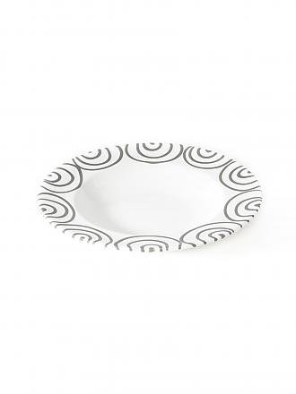 GMUNDNER KERAMIK | Suppenteller Gourmet 24cm Schwarz geflammt | grau