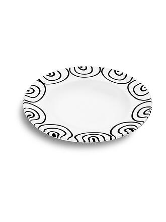 GMUNDNER KERAMIK | Suppenteller Gourmet 24cm Schwarz geflammt | grau