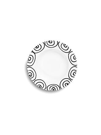 GMUNDNER KERAMIK | Suppenteller Gourmet 24cm Schwarz geflammt | grau