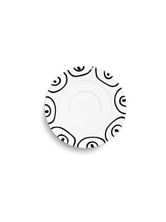 GMUNDNER KERAMIK | Unterteller Kaffee Gourmet 16cm Schwarz geflammt | grau