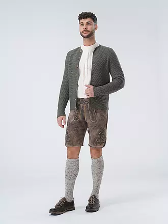 GOTTSEIDANK | Trachten Strickjacke Xavier | olive