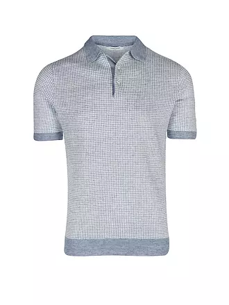 GRAN SASSO | Leinen Poloshirt | hellblau