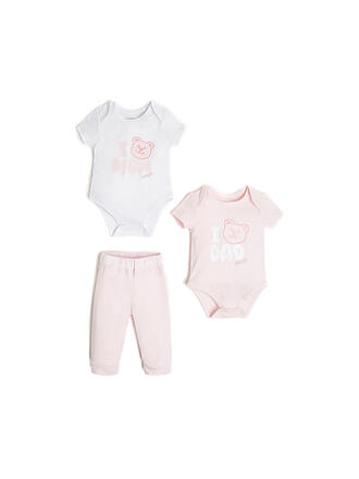 GUESS | Baby Set Bodys und Hose 3 teilig | rosa