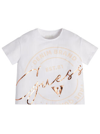 GUESS | Mädchen T-Shirt Cropped Fit | weiss
