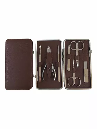 HAMMANN | Ledermanikürset (Rot, 7-teilig) | braun
